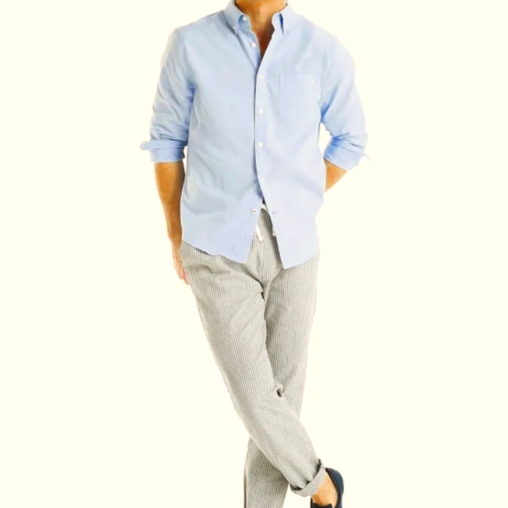 Nautica Men's Chambray Blue Oxford Shirt